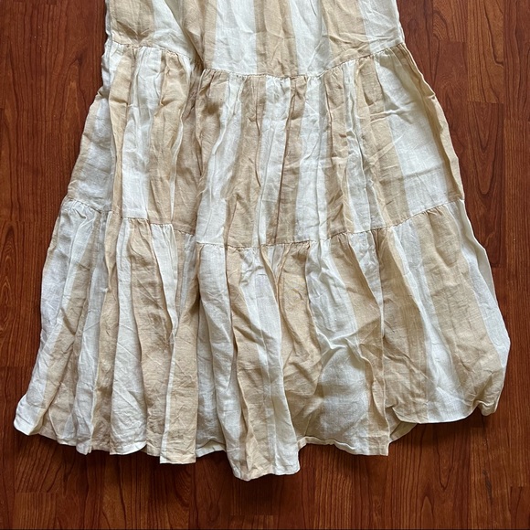 Laude the Label Cotton Linen Tiered Dress - size MEDIUM - Picture 3 of 8